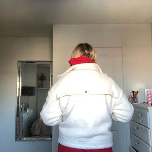 Fluffy white teddy bear coat!! 45 for 25